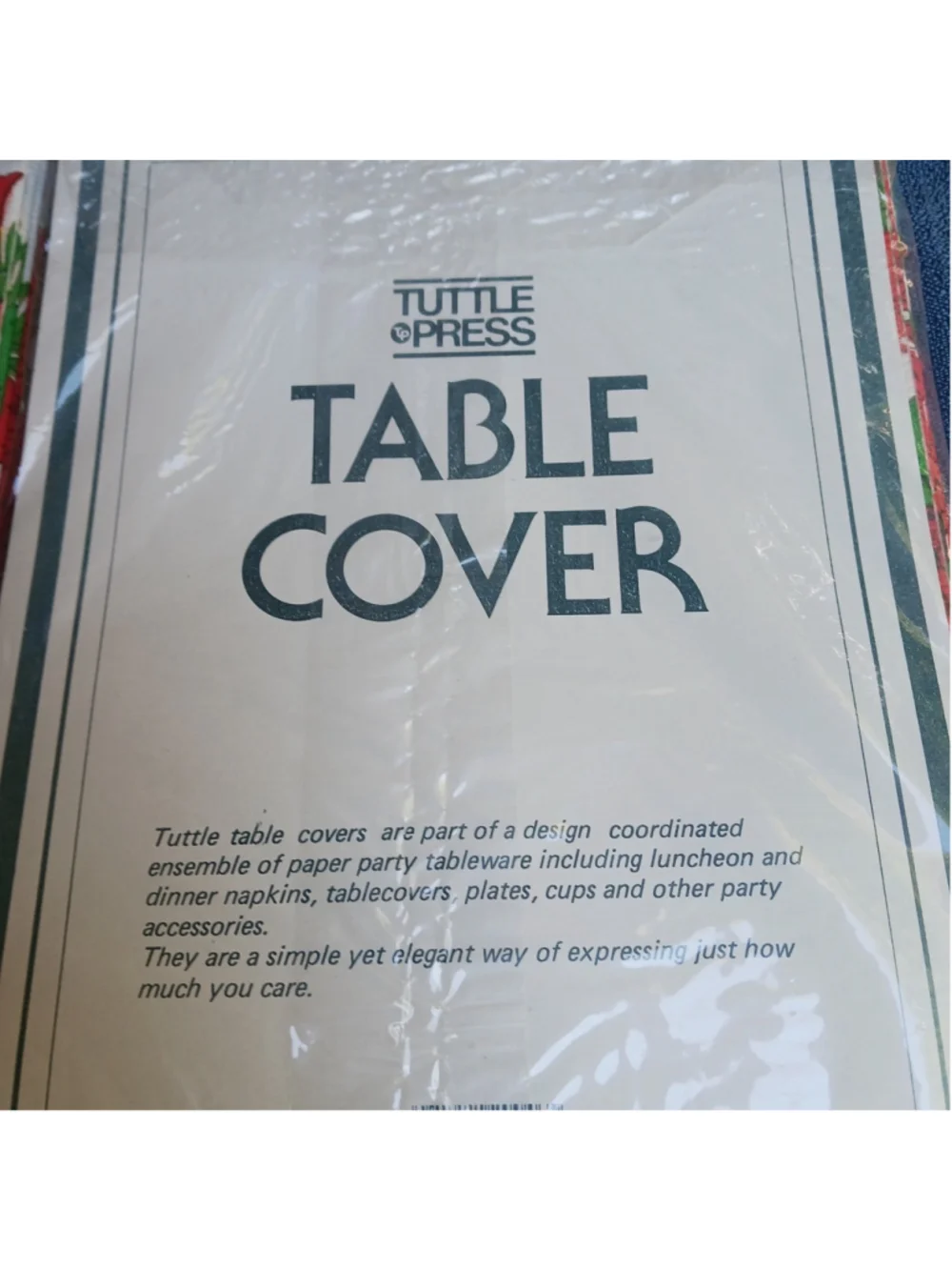 2 Vintage CHRISTMAS Paper Tablecloth 54